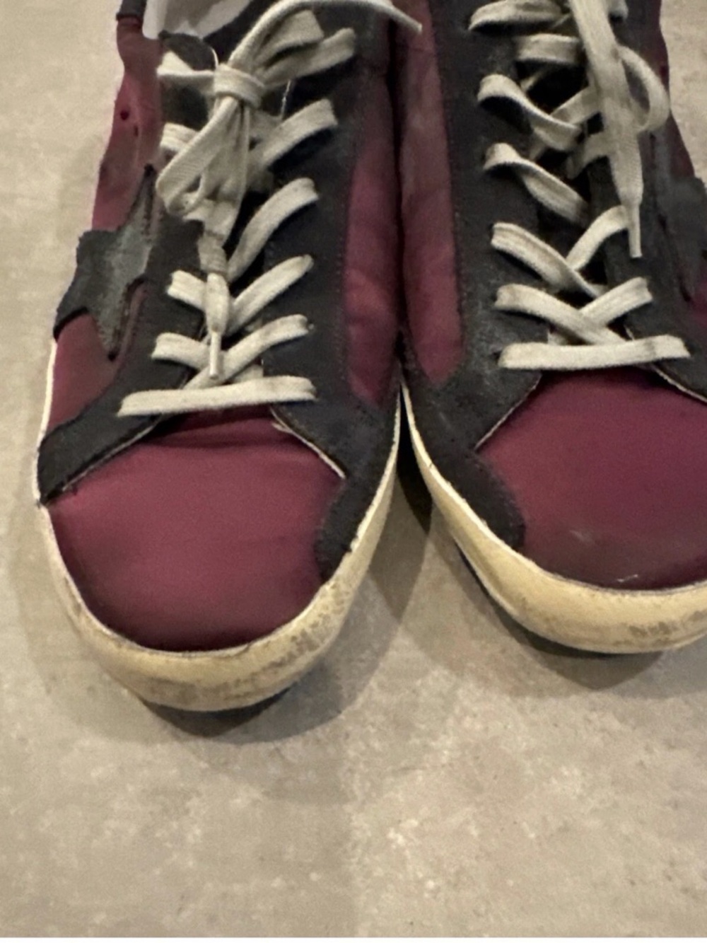 Golden Goose Burgundy And Black Low Top Sneakers Authentic Guaranteed EU39 8.5/9 - Picture 13 of 16